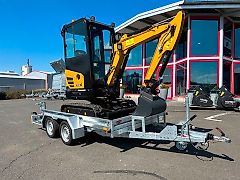 Sany Bagger inkl. Baumaschinentransporter Böckmann Anhänger SY18